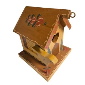 vintage Handpainted Wooden decorative Birdhouse Pennsylvania Dutch